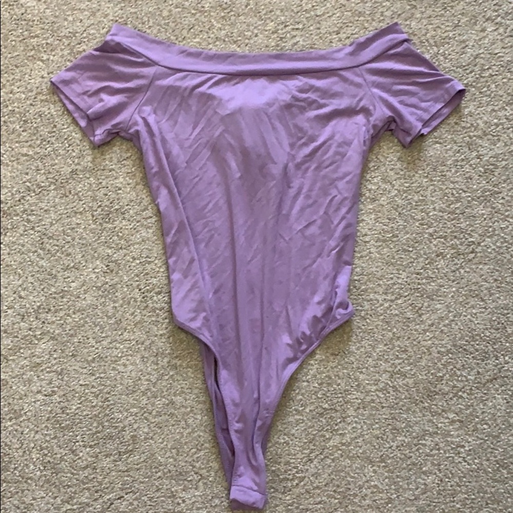 Lilac Off the Shoulder Body Suit